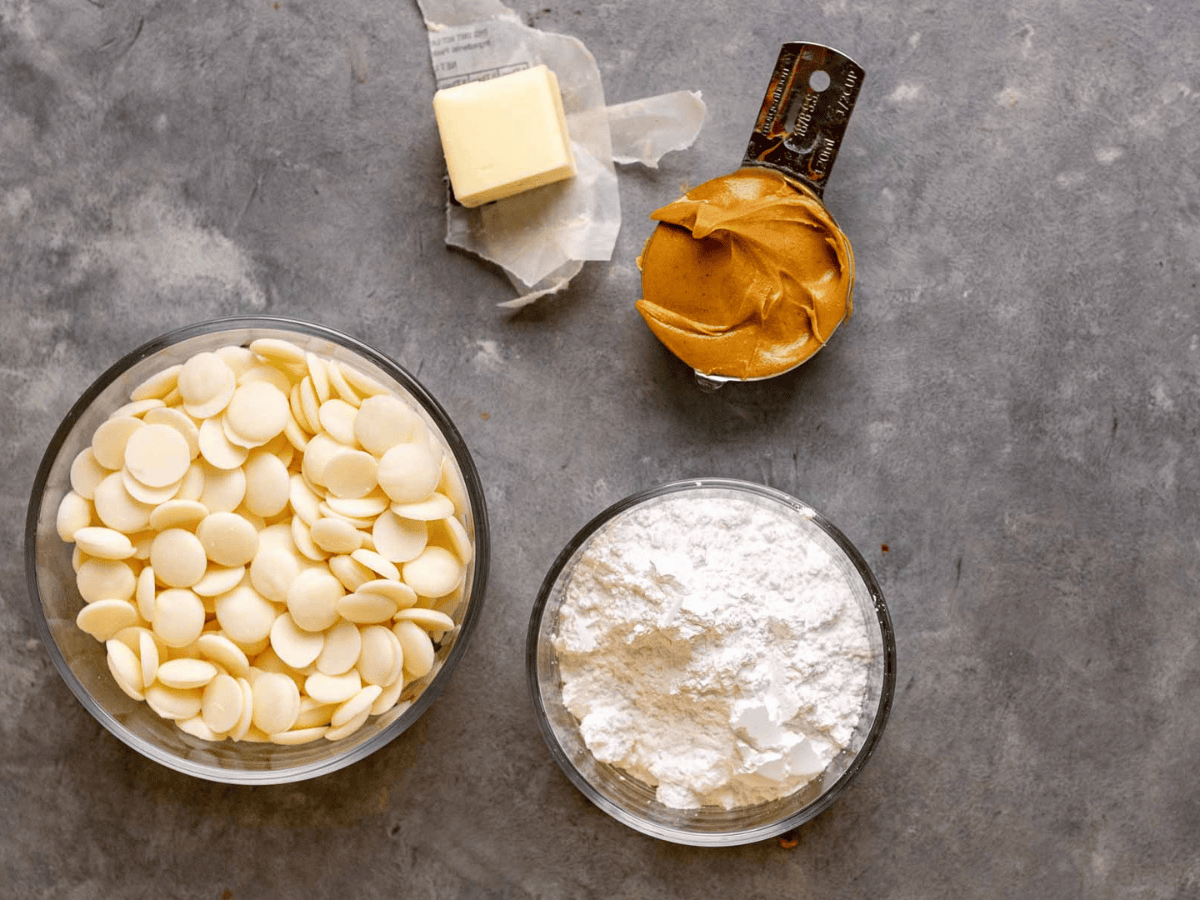 Ingredients in a bowls on a table