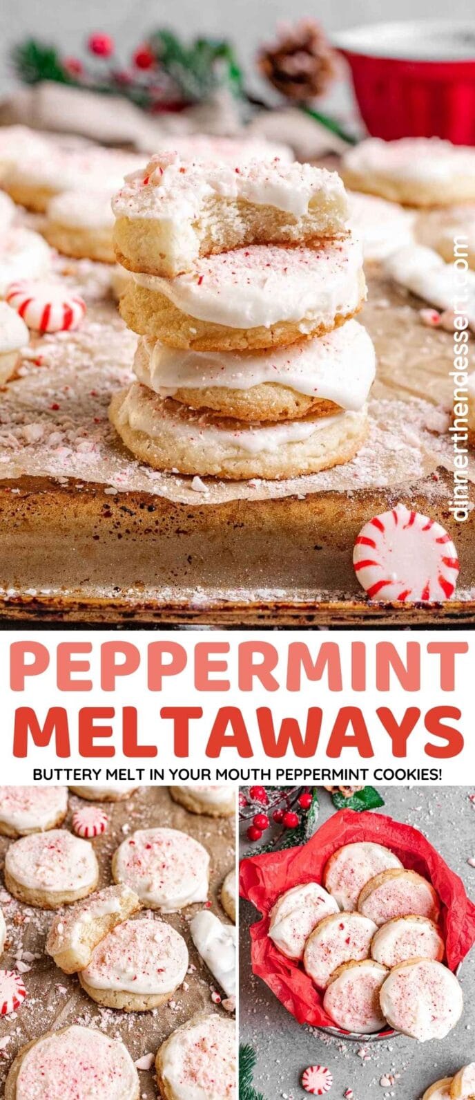 Peppermint Meltaways Pinterest Collage