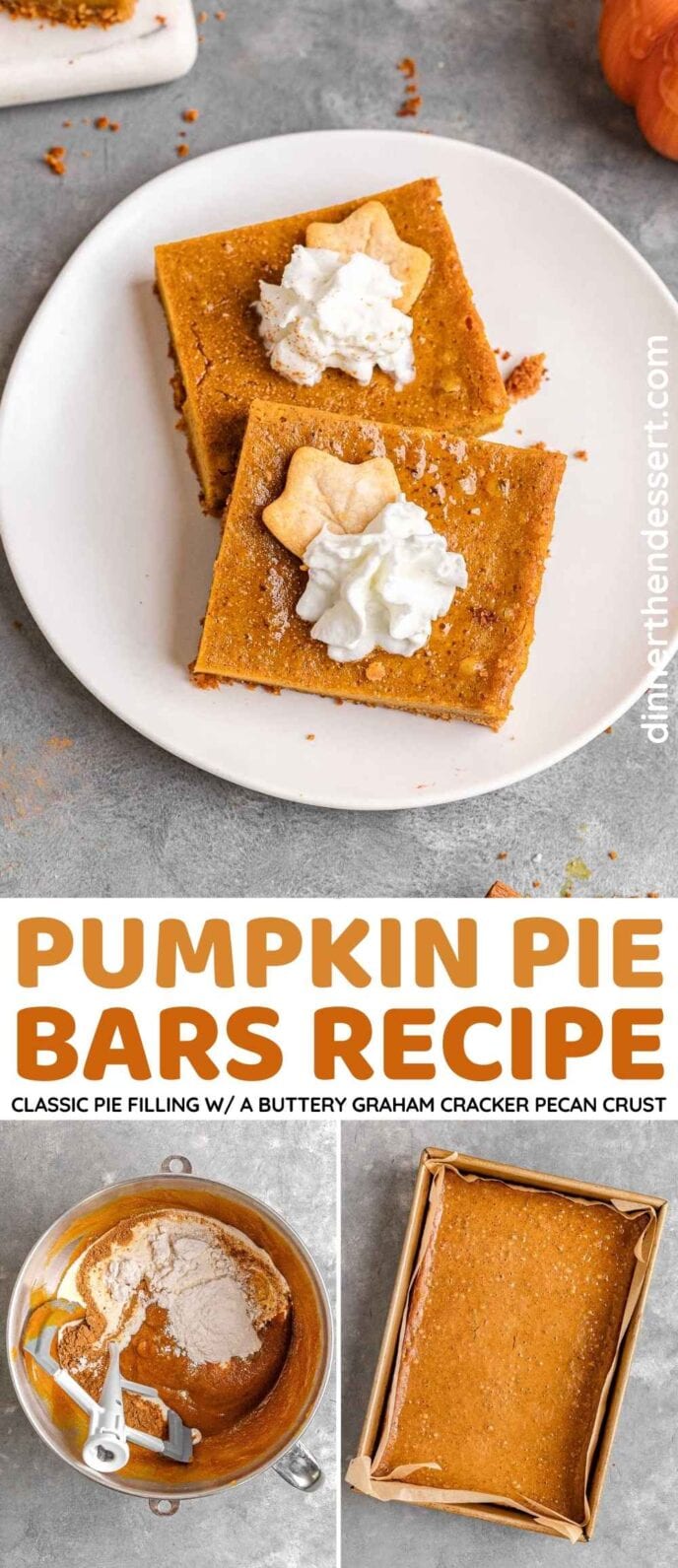 Pumpkin Pie Bars Collage