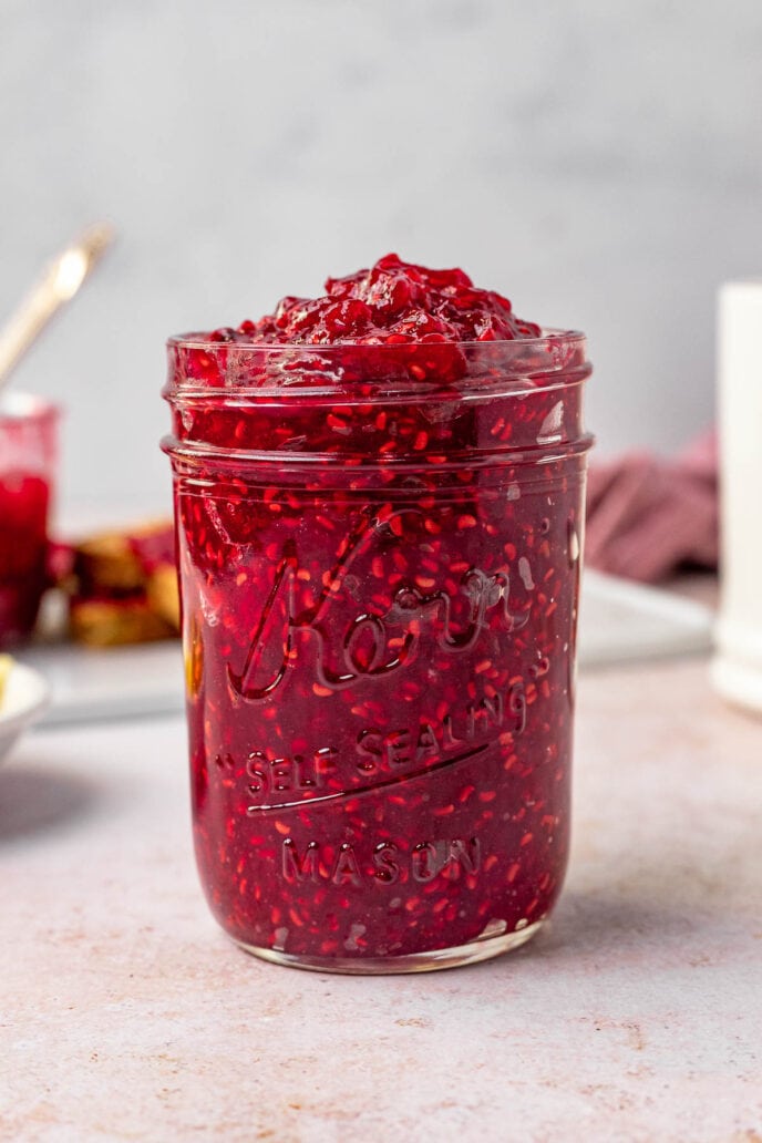 Easy Raspberry Jam Recipe (No Pectin) - Alphafoodie