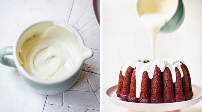 Red Velvet Bundt Cake with Frosting collage