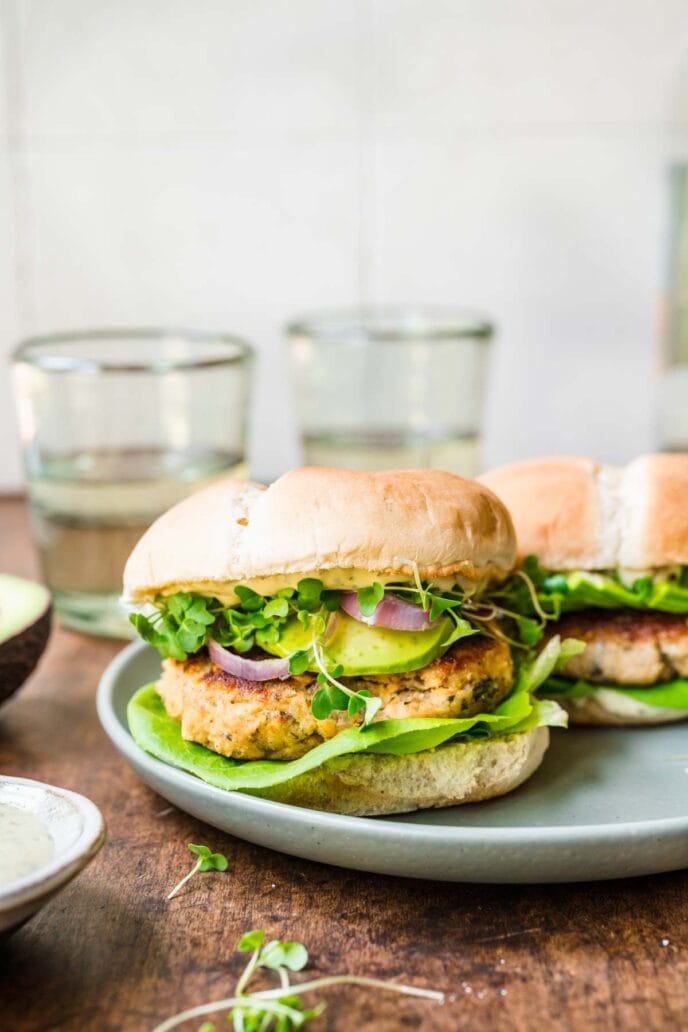 Salmon Burger Recipe - Dinner, then Dessert