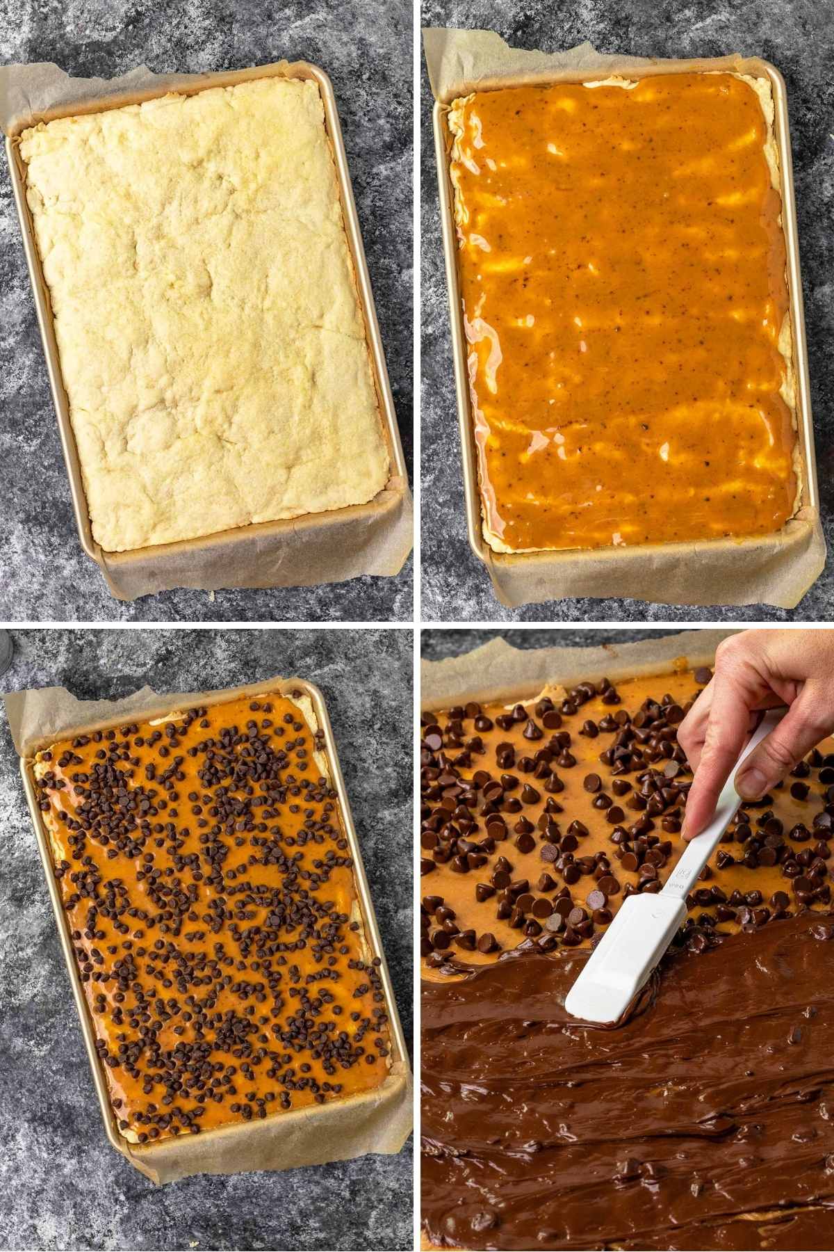 Salted Toffee Cookie Bars collage