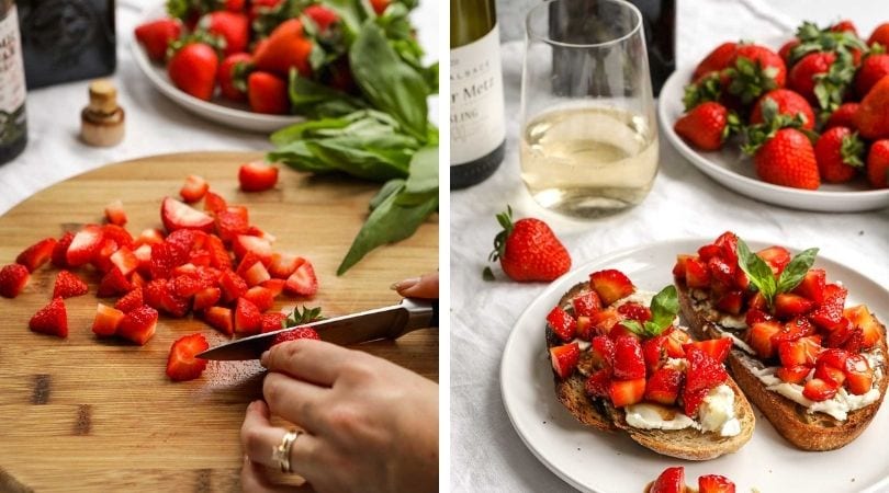 Strawberry Goat Cheese Bruschetta Recipe - Dinner, Then Dessert