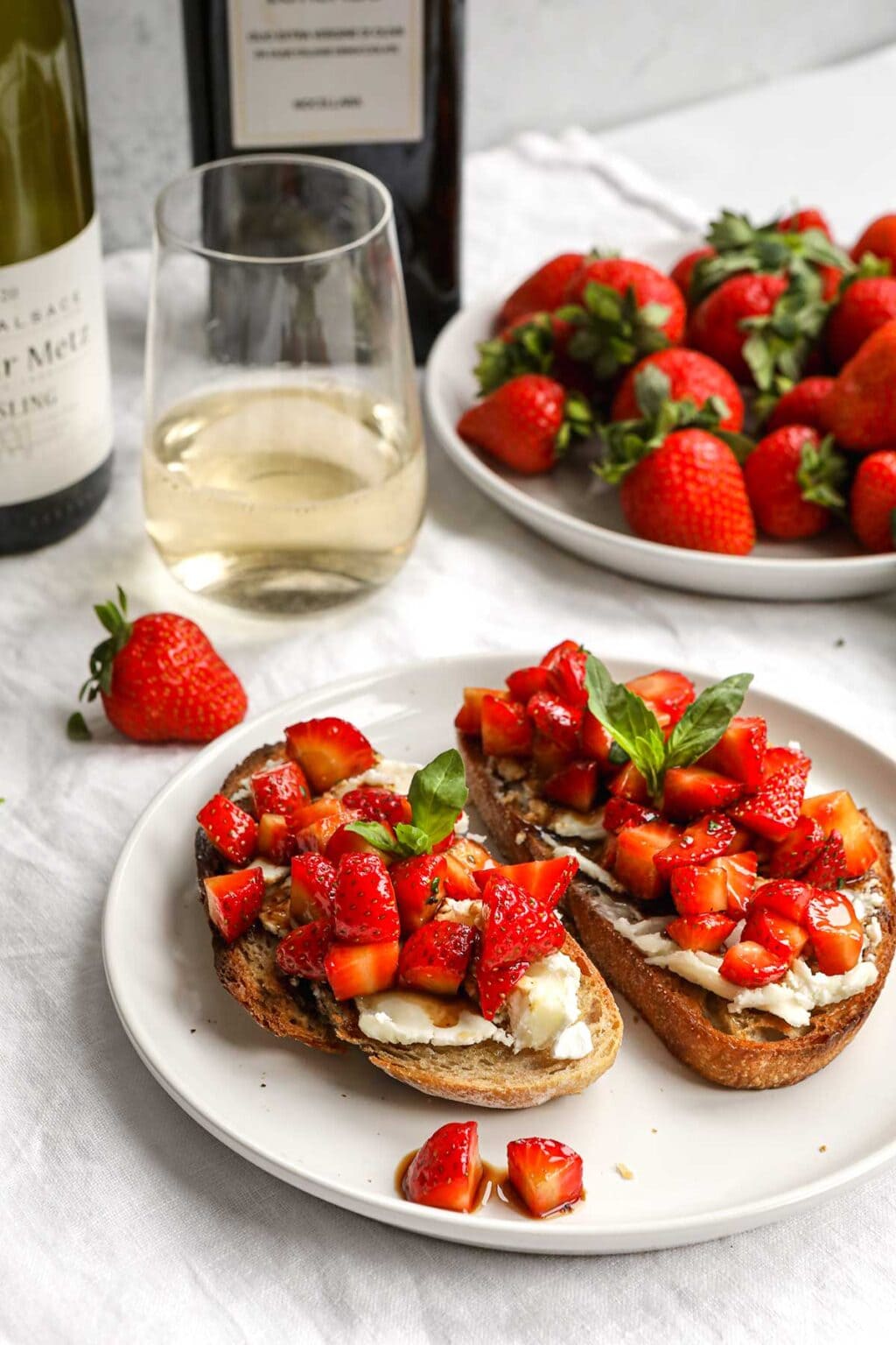 Strawberry Goat Cheese Bruschetta Recipe Dinner, then Dessert