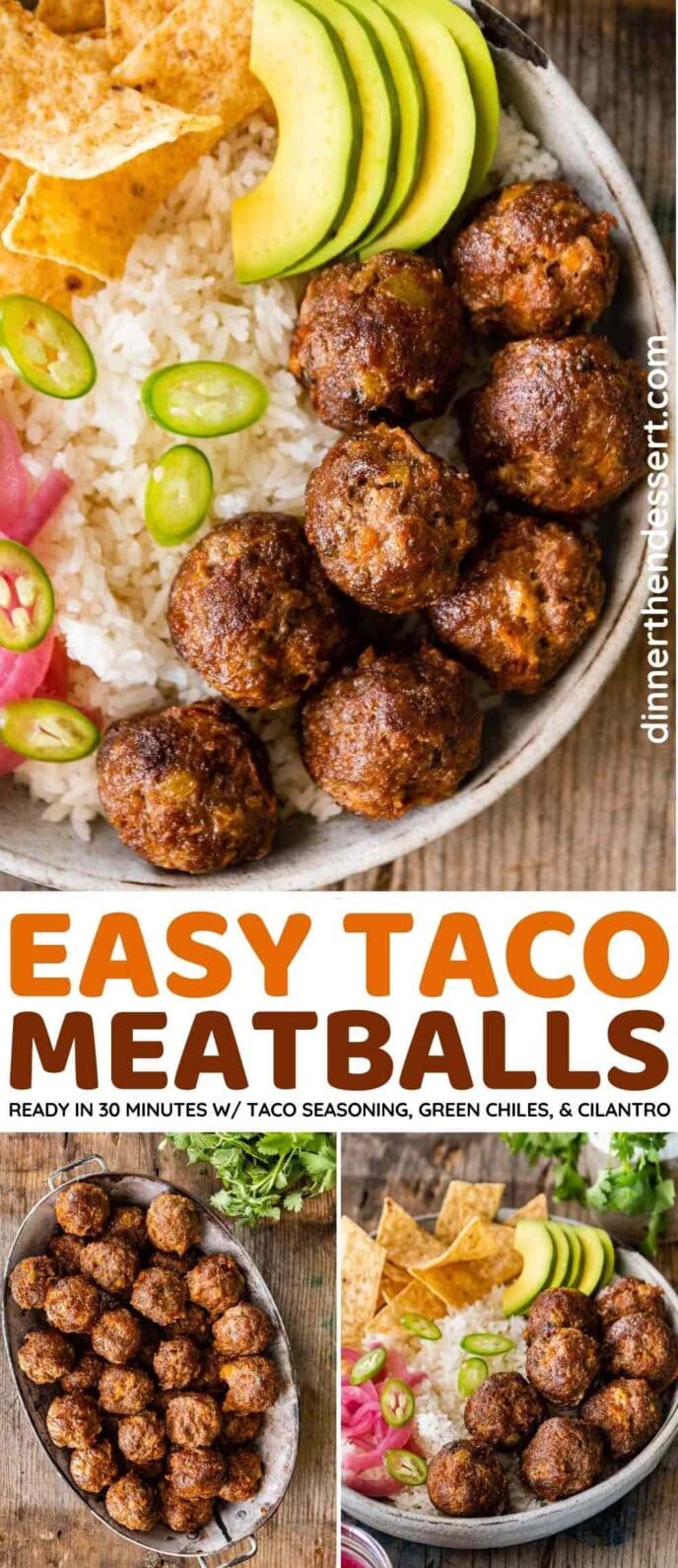 Taco Meatballs collage