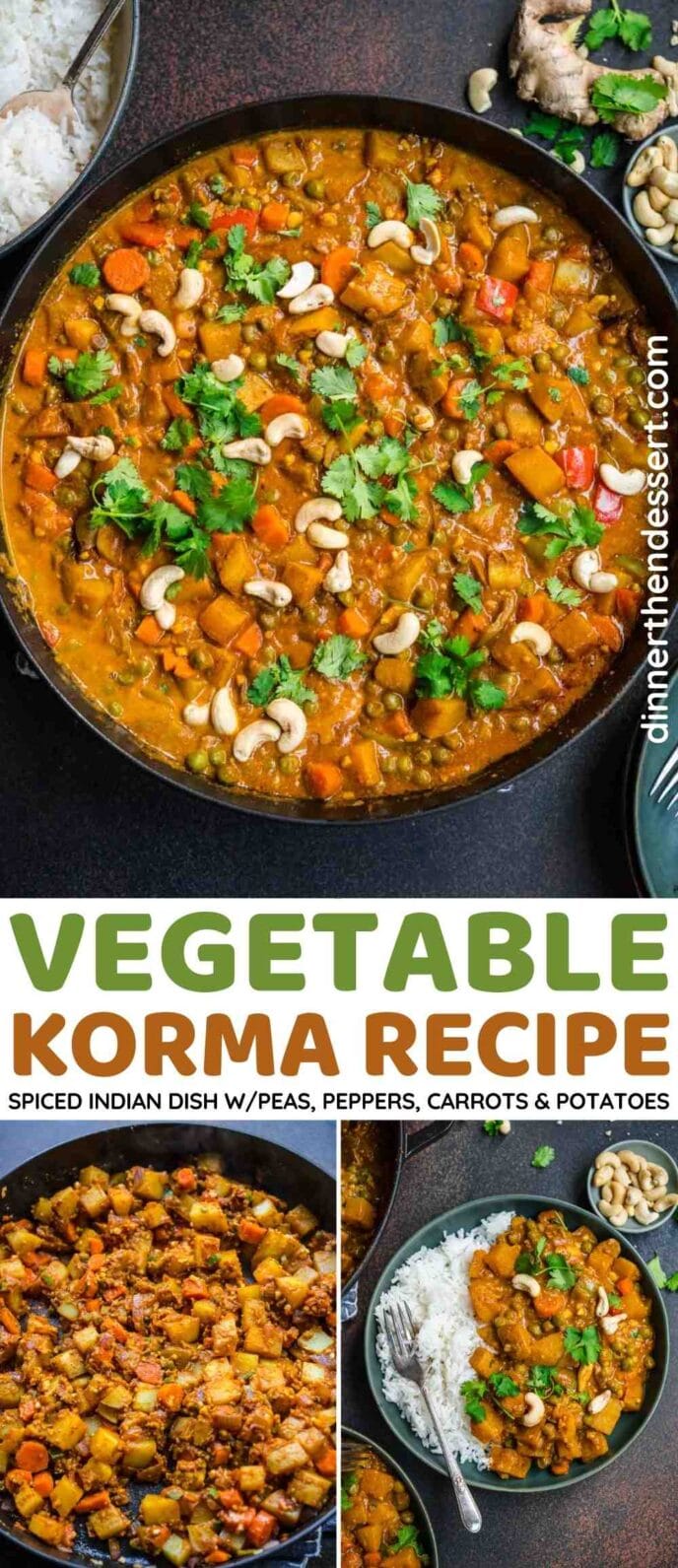 Vegetable Korma Collage