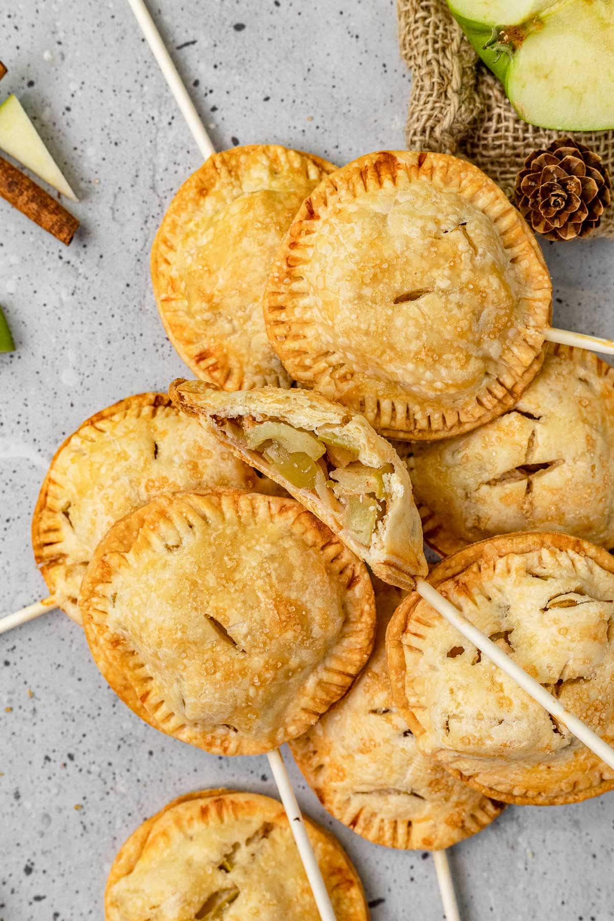 Apple Pie Pops in a stack