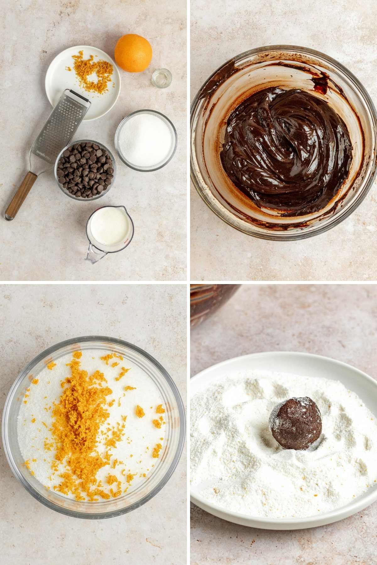 Chocolate Orange Truffles Collage