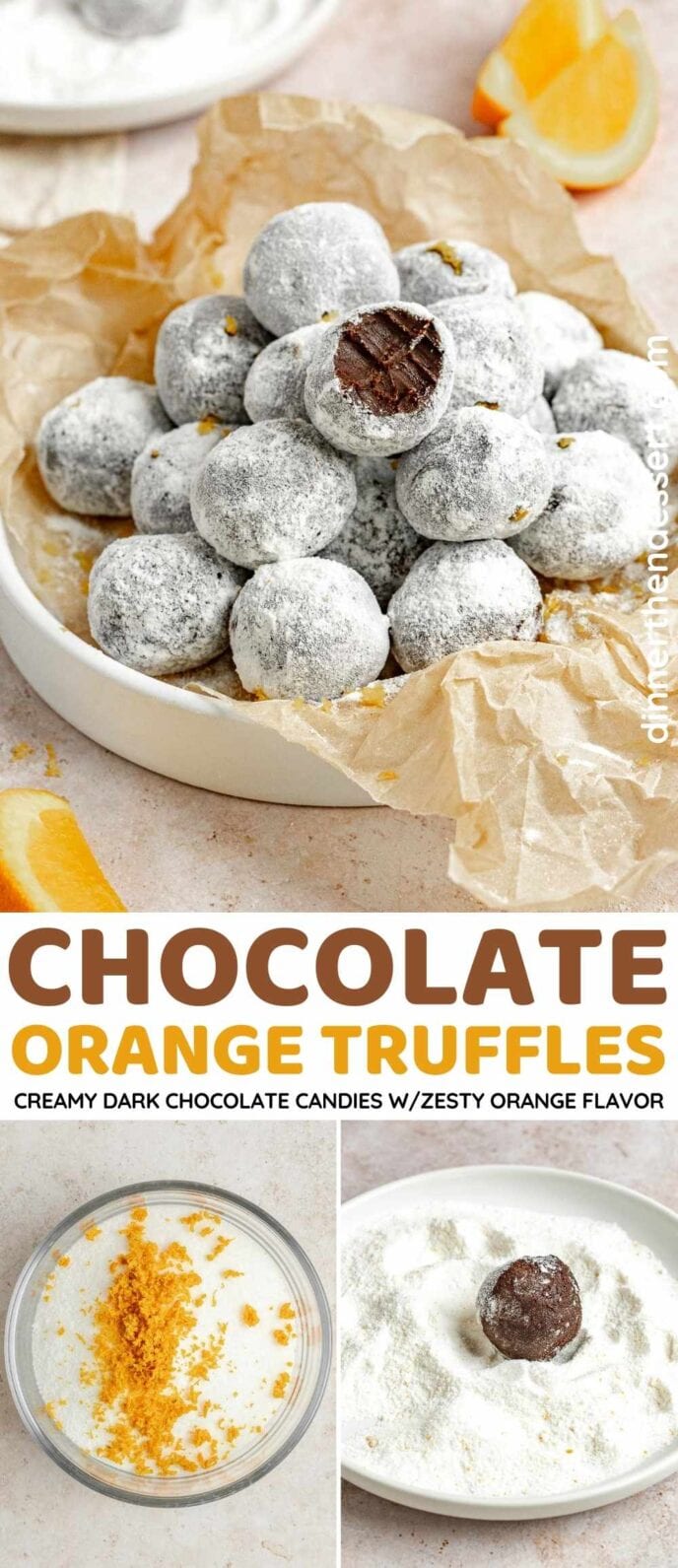 Chocolate Orange Truffles Collage