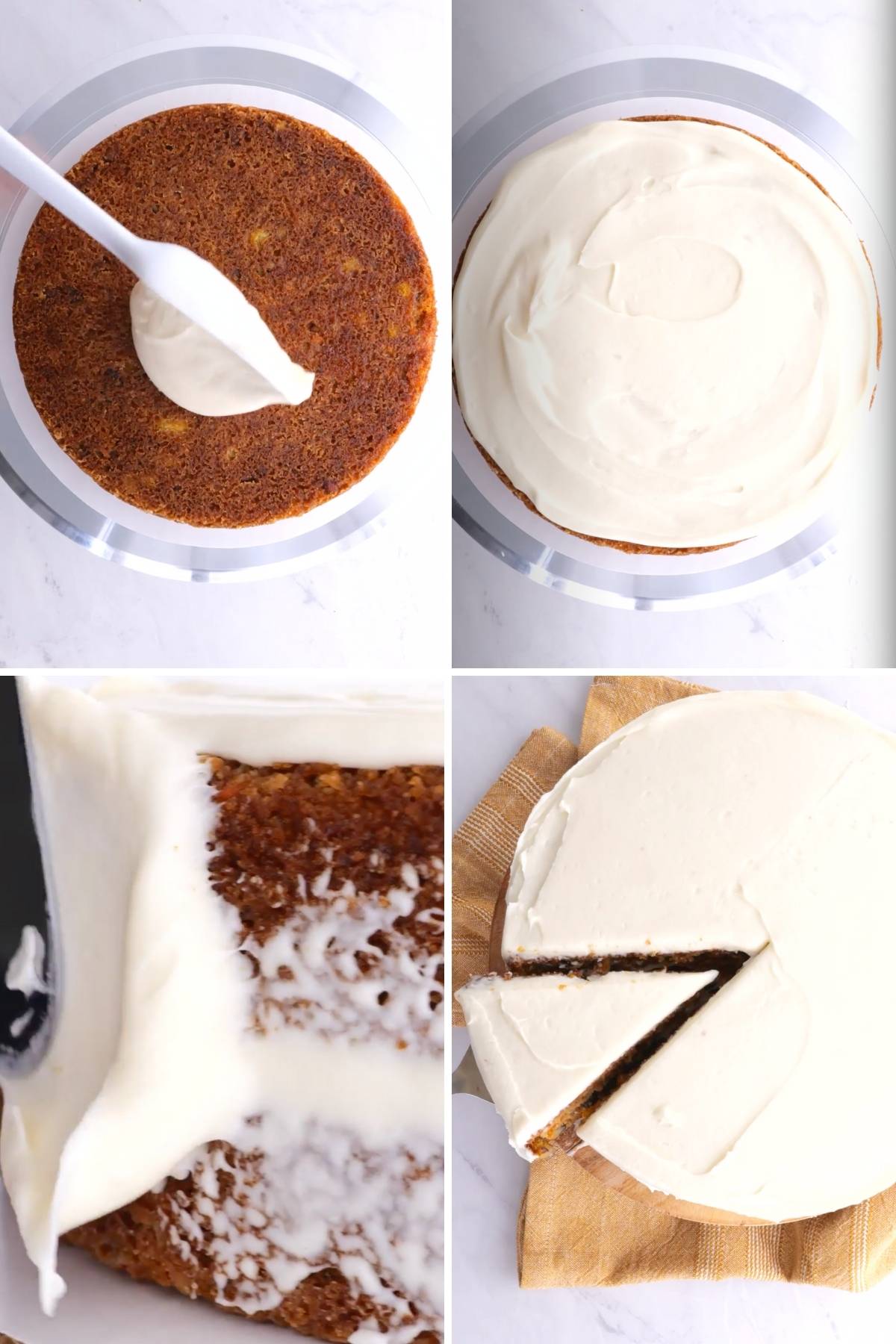 Carrot Cake Frosting Collage