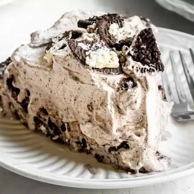 slice of pie with a fork on a plate