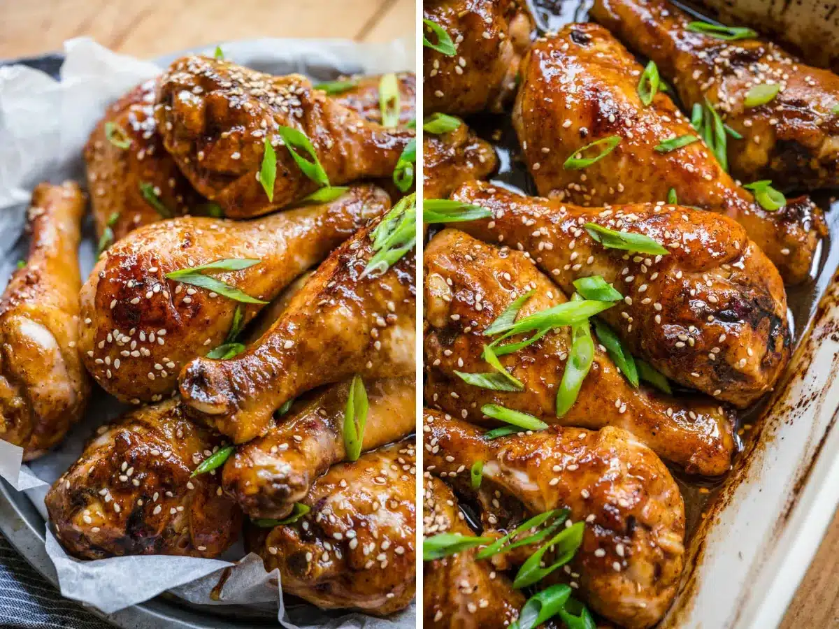collage of finished chicken