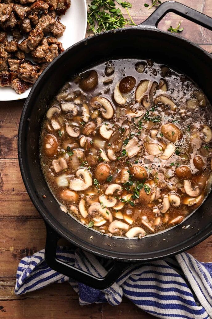 Beef Tips With Mushroom Gravy Recipe - Dinner, Then Dessert