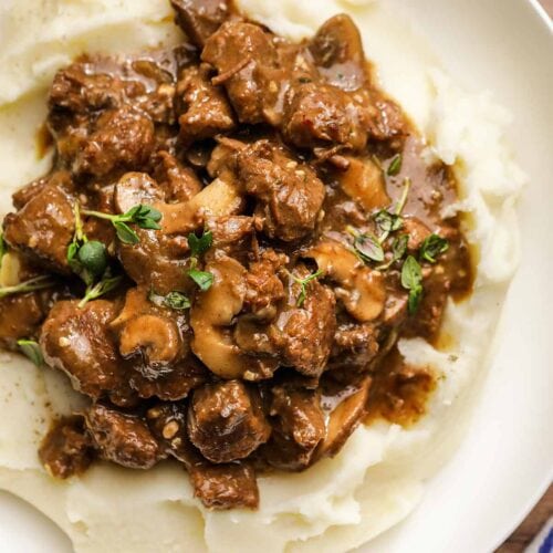 Beef Tips with Mushroom Gravy Recipe Dinner, then Dessert