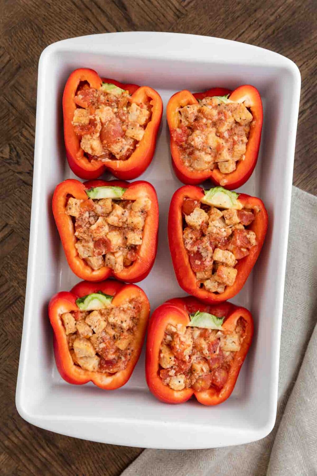 Chicken Parmesan Stuffed Peppers Recipe - Dinner, then Dessert