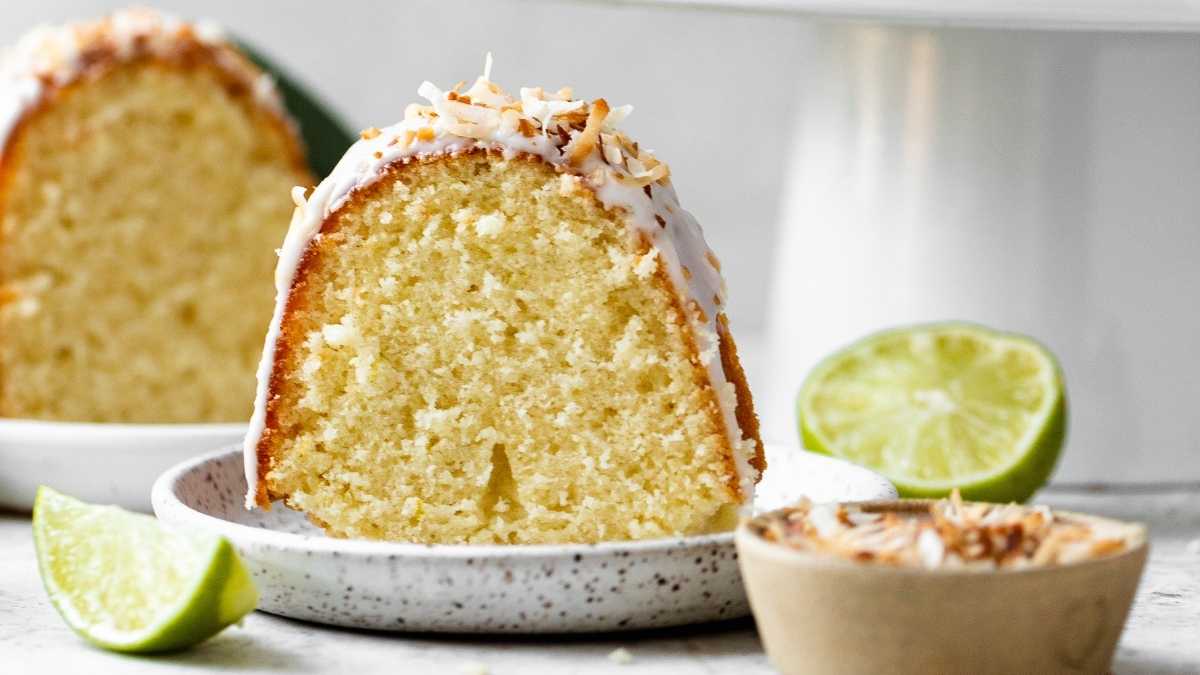 Lime Coconut Pound Cake - The Seaside Baker