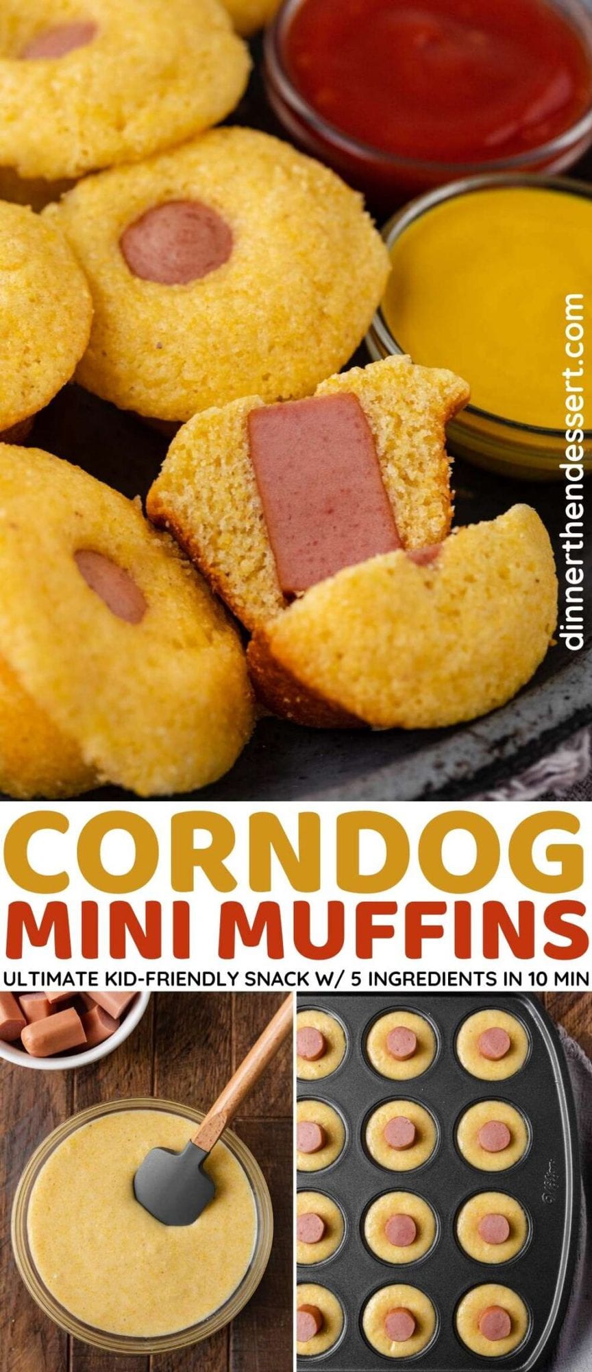 Corndog Mini Muffins Recipe - Dinner, then Dessert