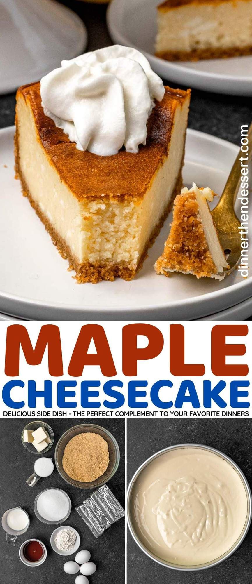Maple Cheesecake collage