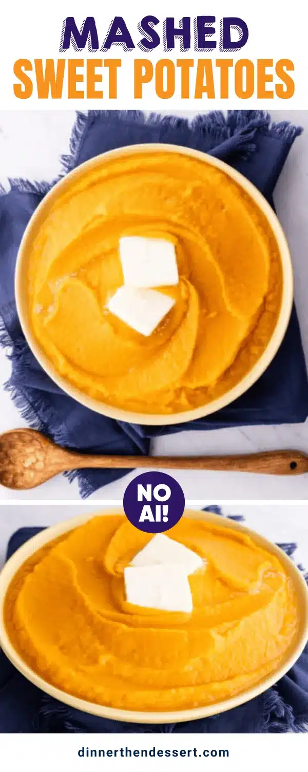 Pin pic cooked and mashed served into a bowl