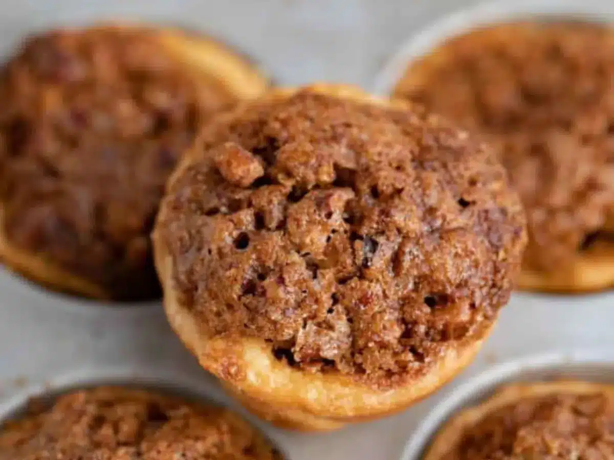 tassies sitting on a muffin tin tray 