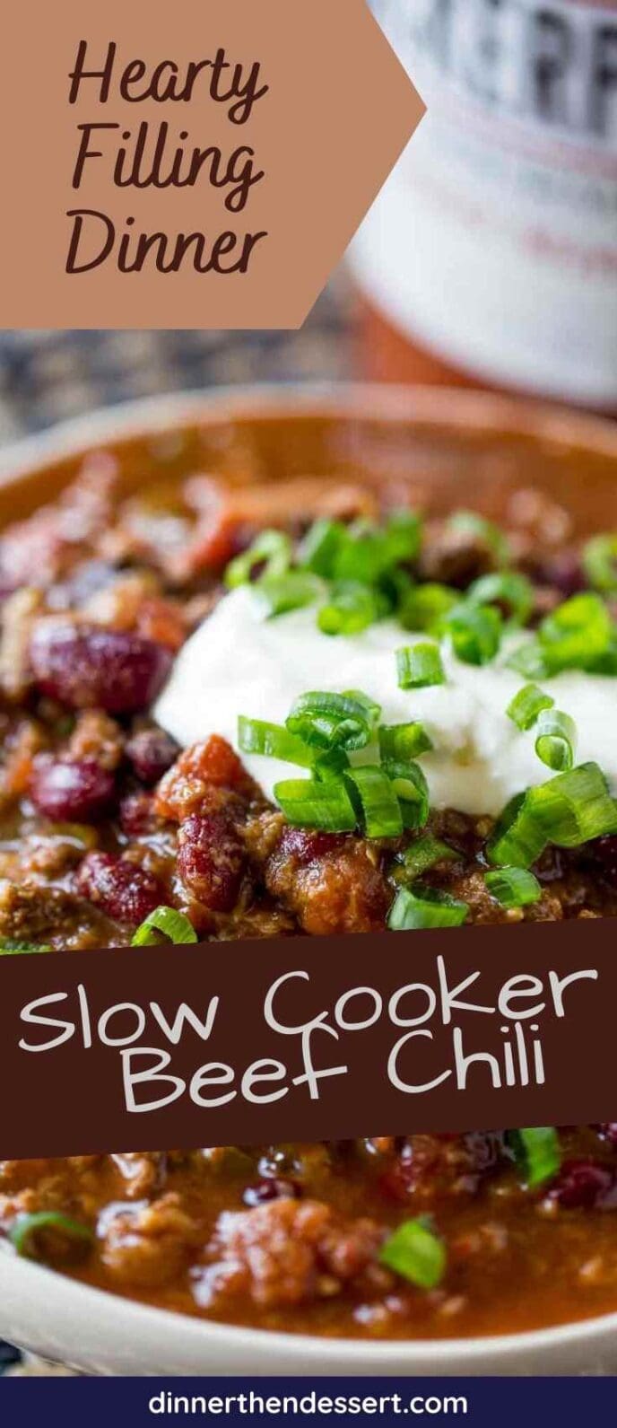Slow Cooker Beef Chili Recipe [VIDEO] Dinner, then Dessert