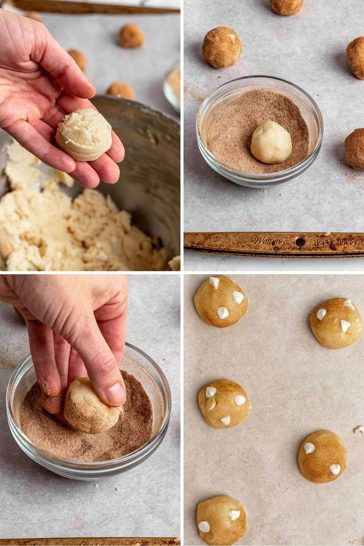 Snickerdoodle Chip Cookies collage