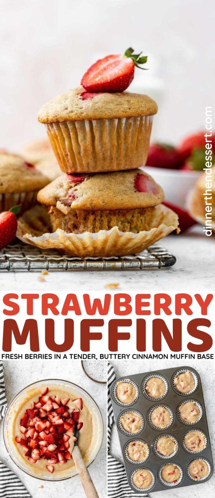 Strawberry Muffins Collage