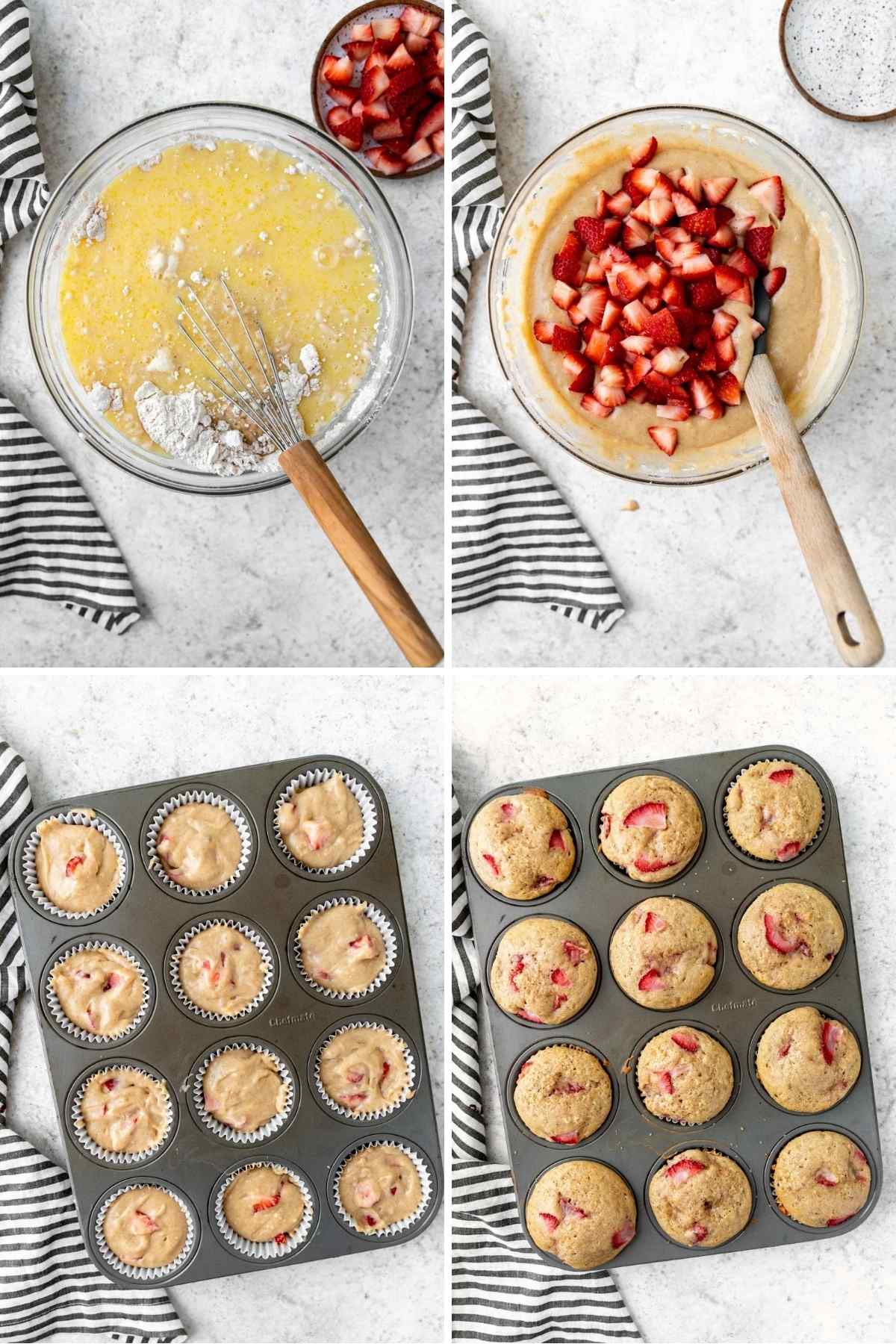 Strawberry Muffins Collage