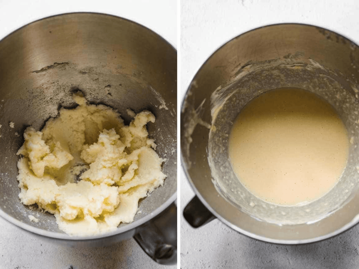 collage of mixing ingredients 