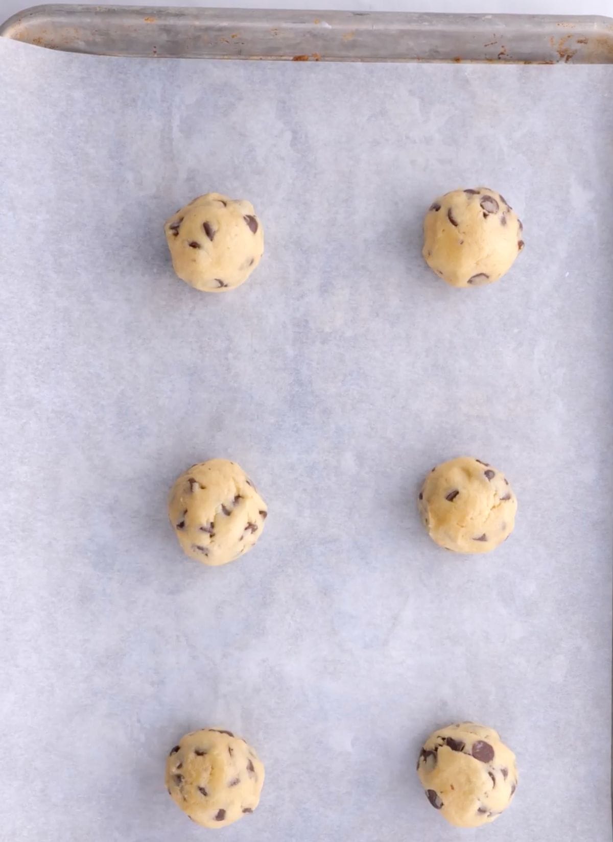 Chocolate Chip Cookies dough balls
