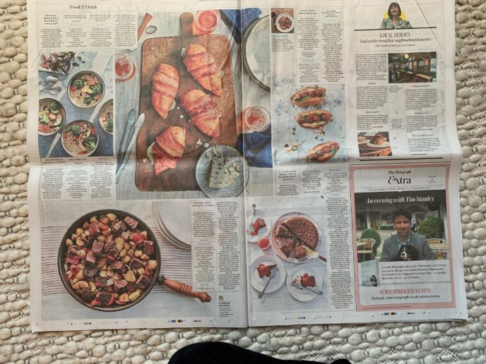 Telegraph UK Cookbook Feature inside page