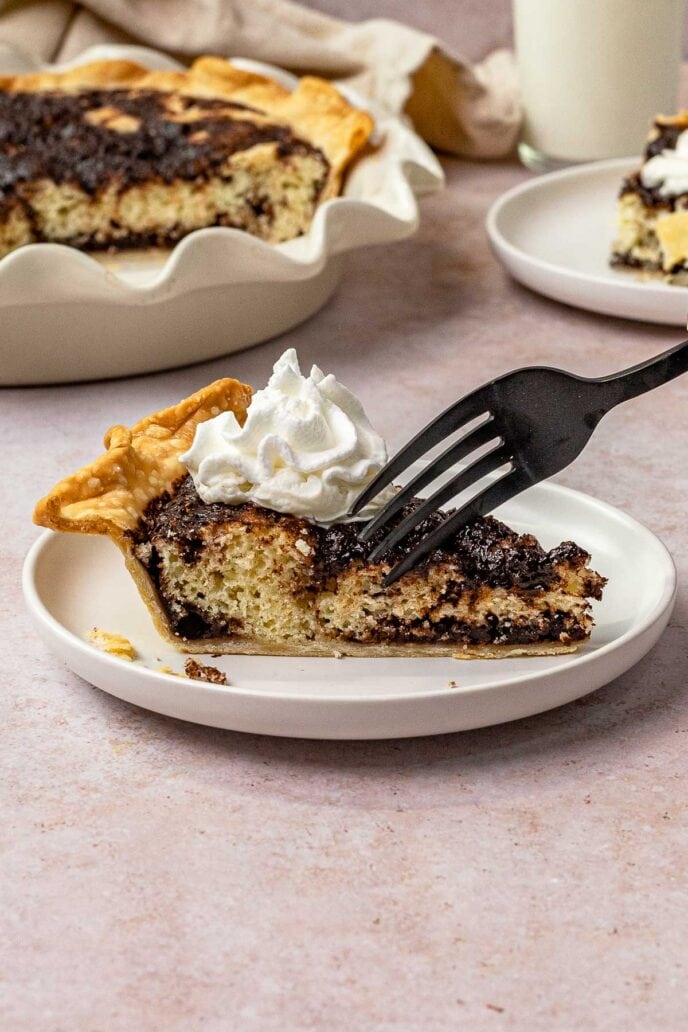 Pennsylvania Dutch Funny Cake slice on a plate