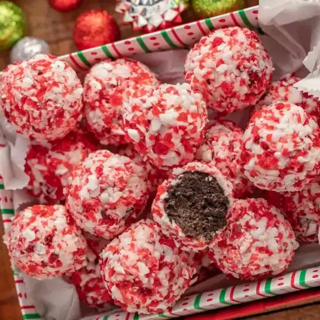 balls in a festive box