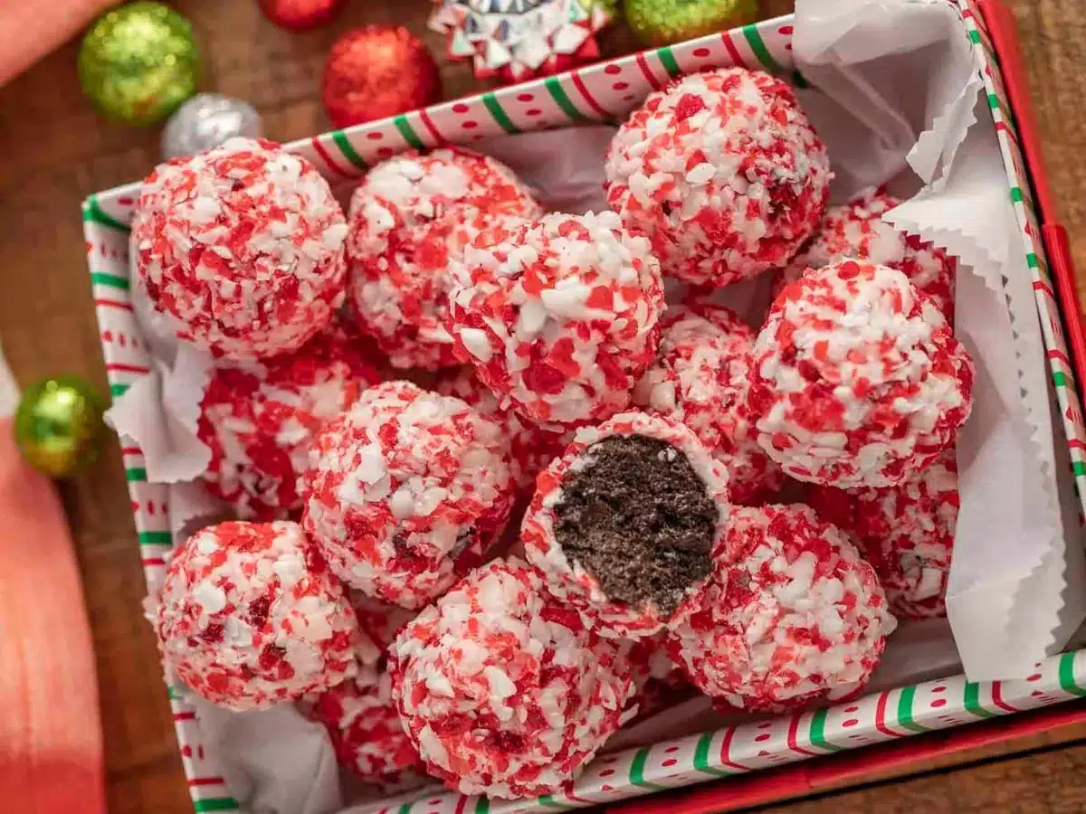 balls in a festive box 