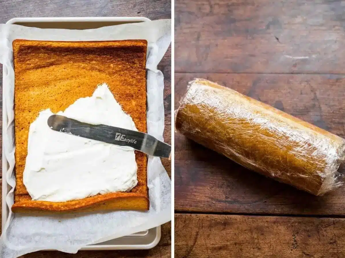 Collage of icing an rolling