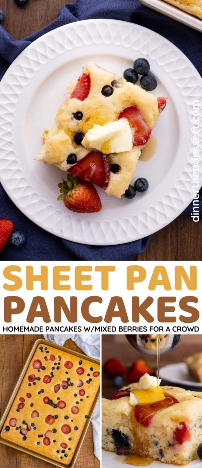 Sheet Pan Pancakes (Homemade & Mix Directions) - Dinner, then Dessert