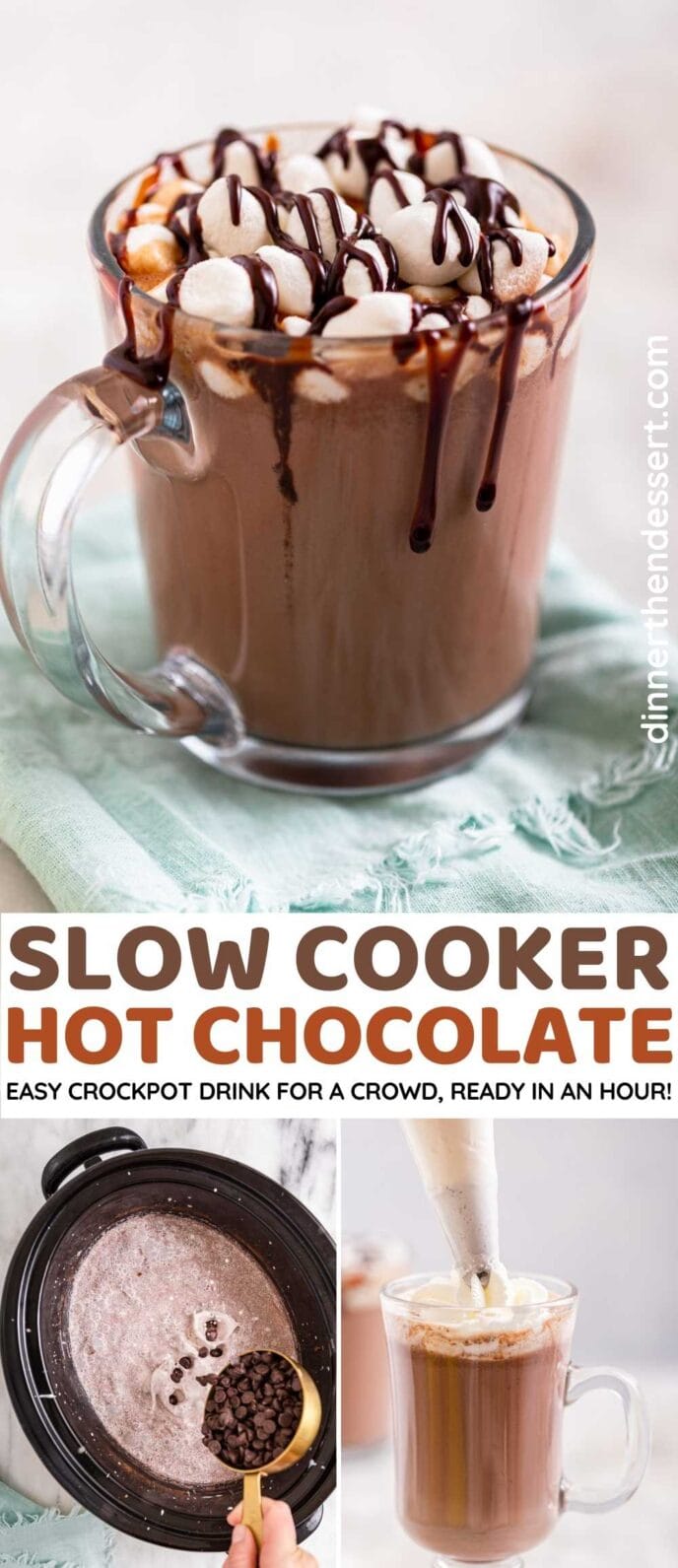 Slow Cooker Hot Chocolate collage