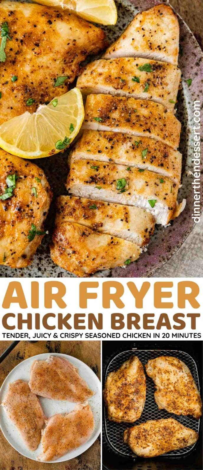 Air Fryer Chicken Breast collage