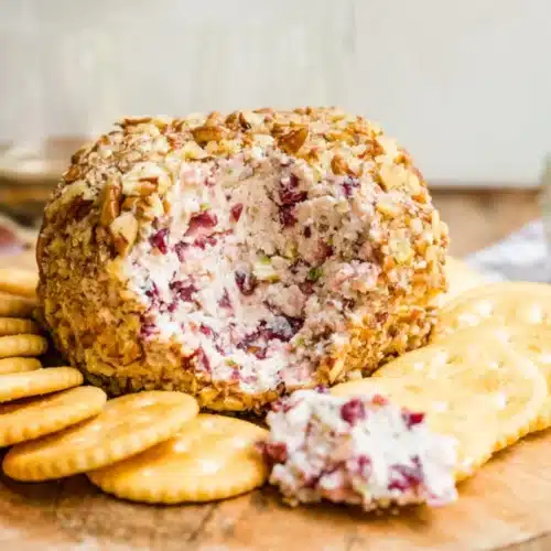 Ingredients rolled up and served with crackers