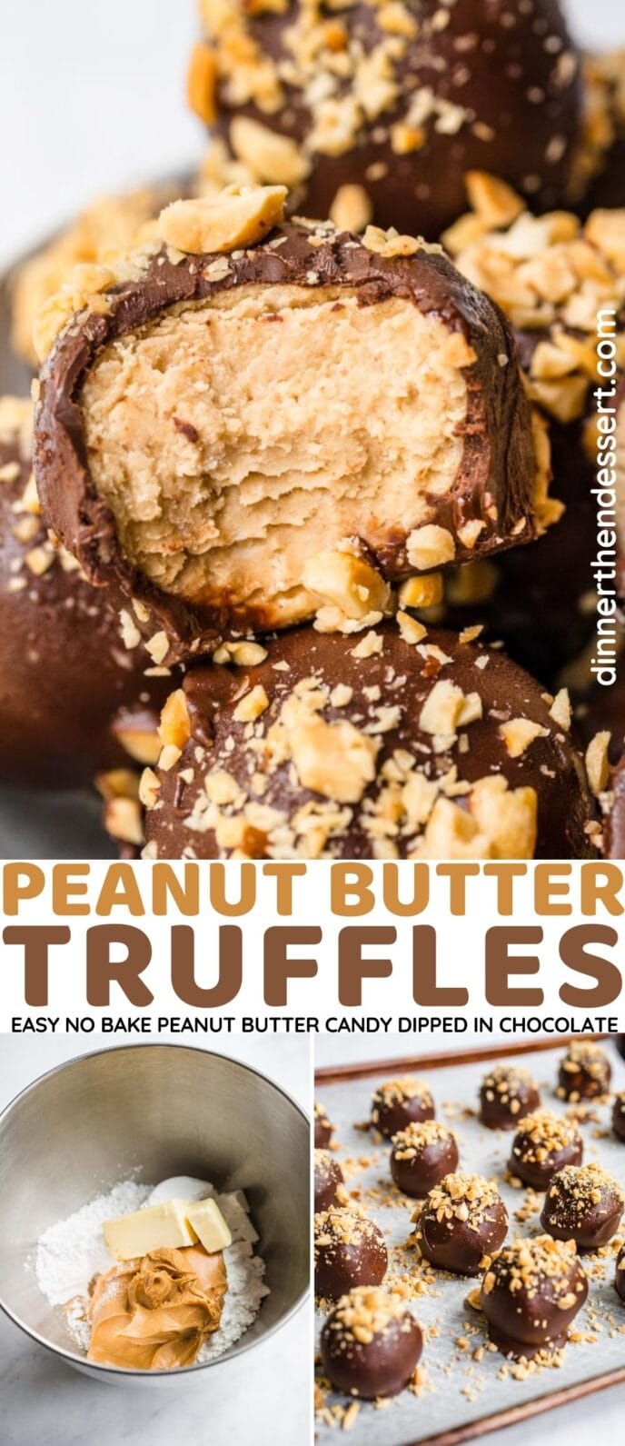 Peanut Butter Truffles Collage