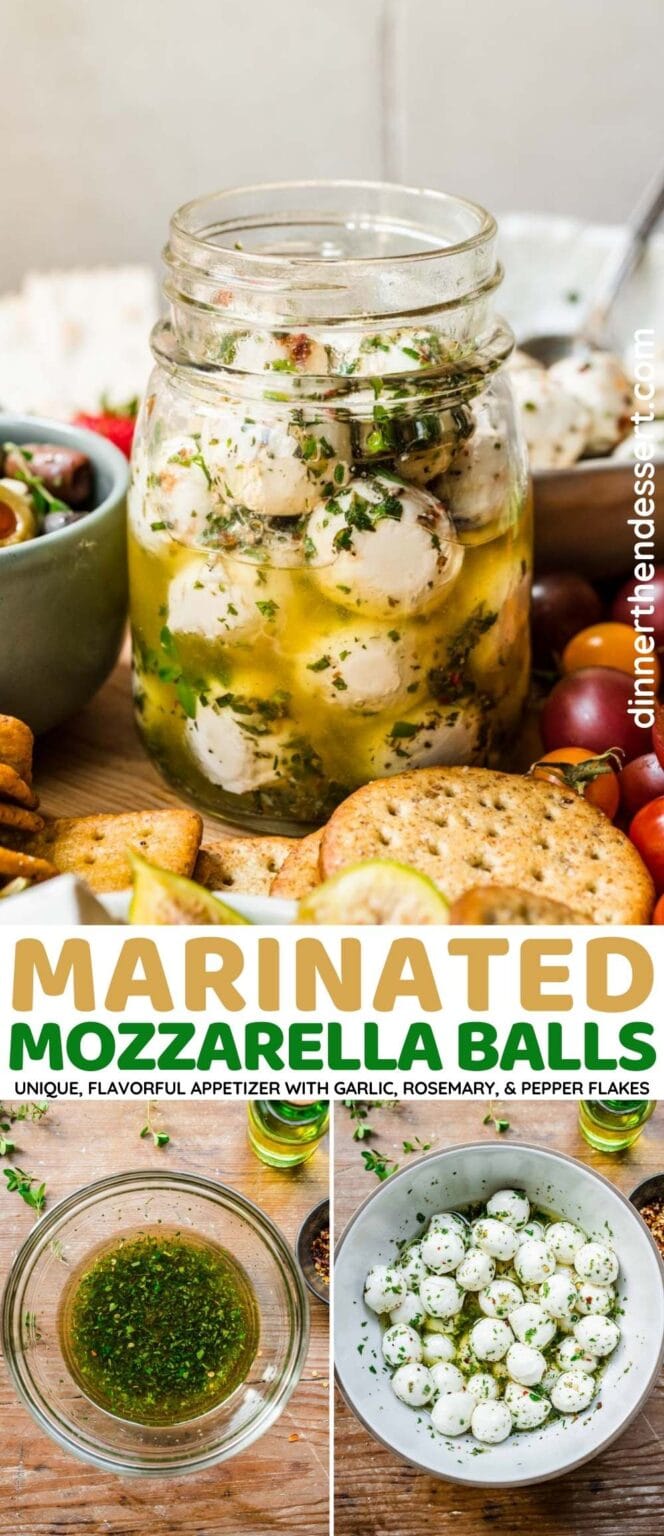 Marinated Mozzarella Cheese Balls Recipe Dinner, then Dessert
