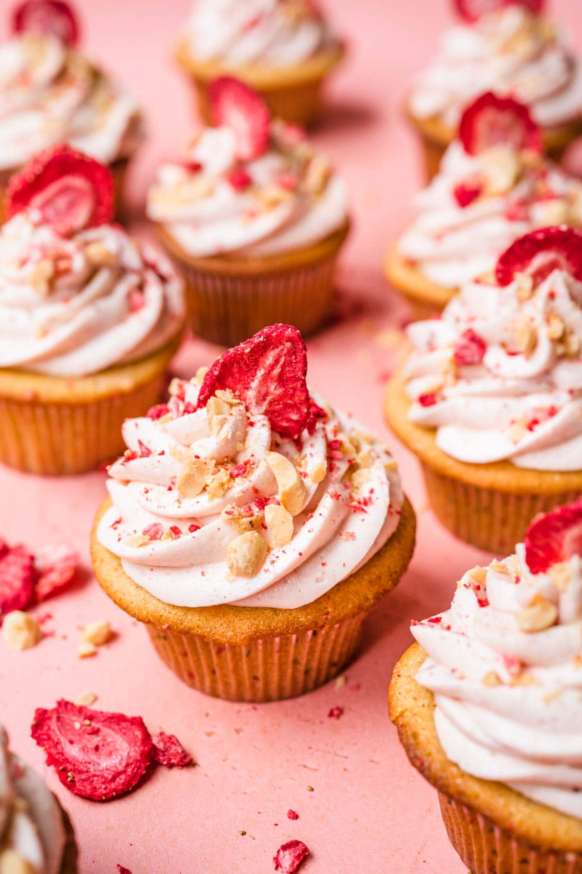 Peanut Butter and Jelly Cupcakes on cutting board