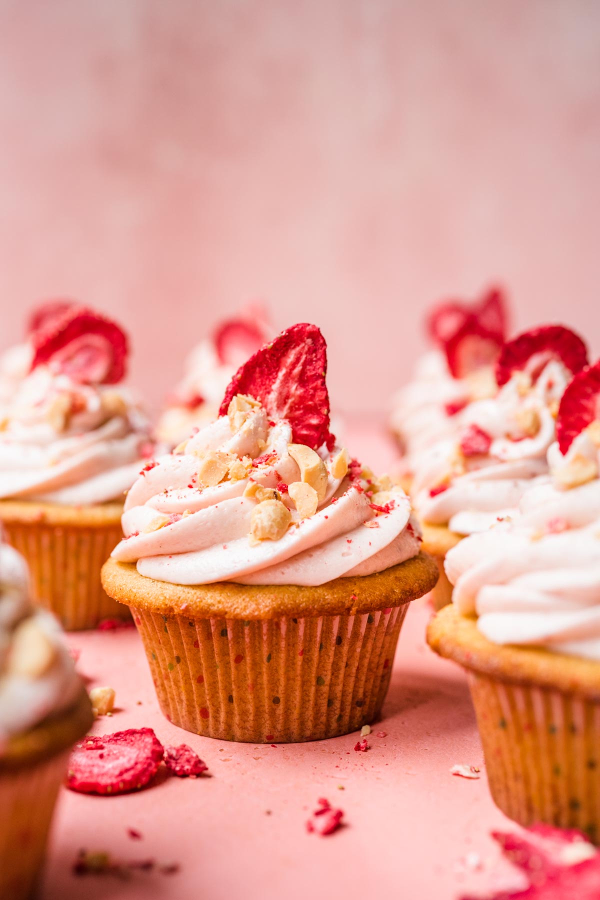 Peanut Butter and Jelly Cupcakes on cutting board