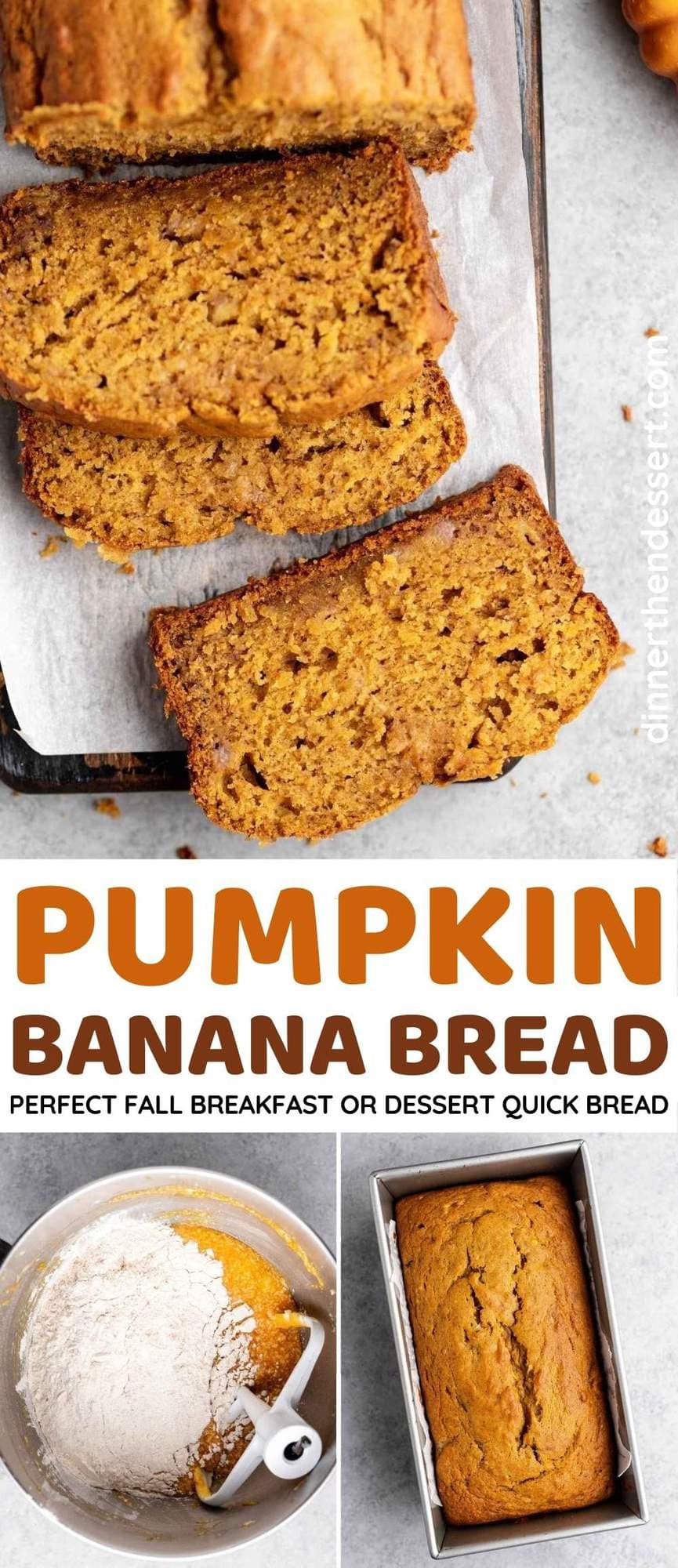 Pumpkin Banana Bread collage