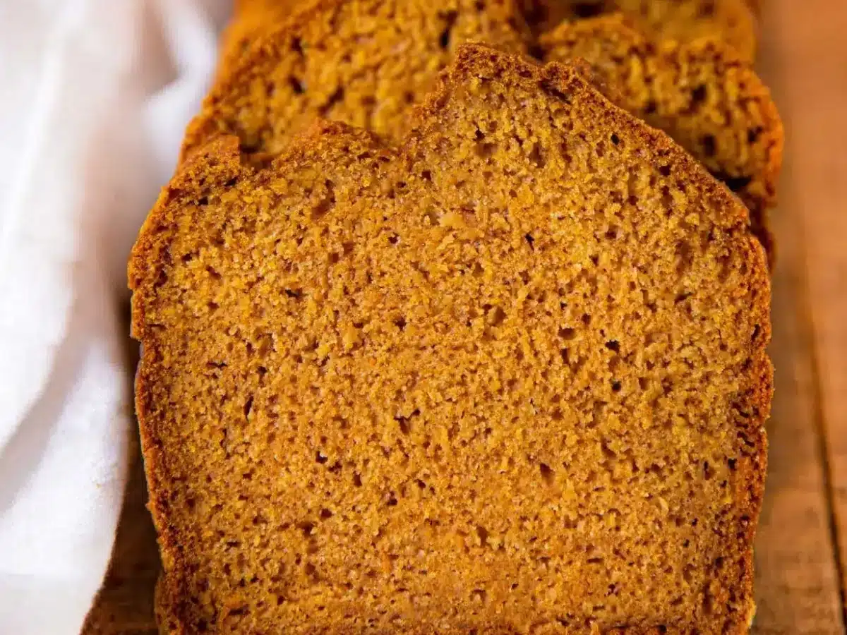 Close up of slice of bread