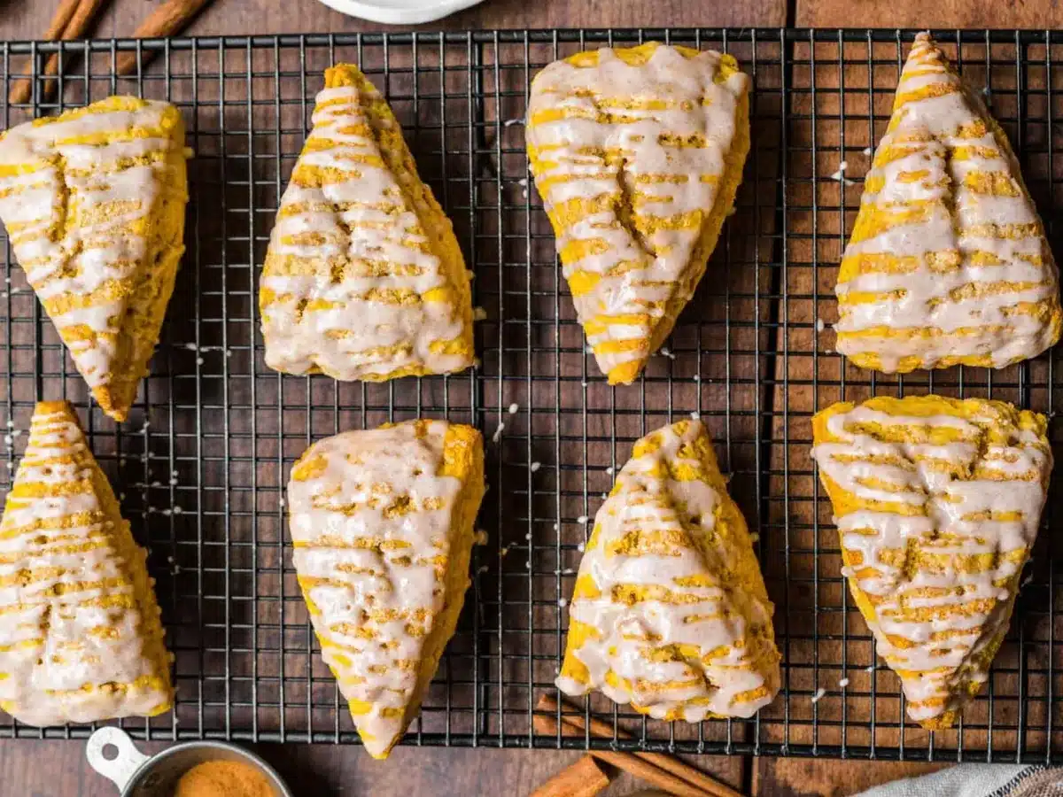 Scones cooling on rack