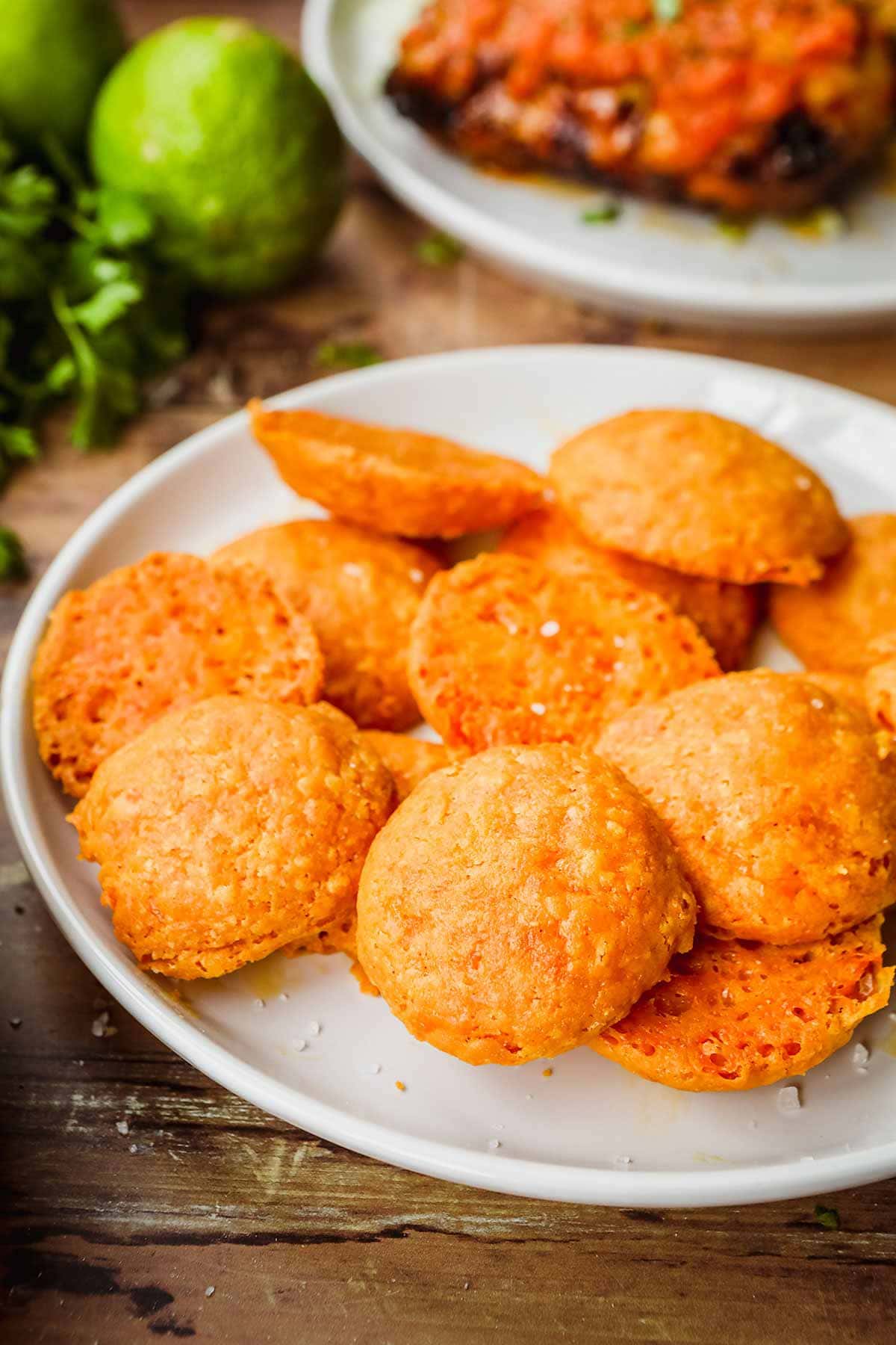 Sharp Cheddar Crackers on serving plate