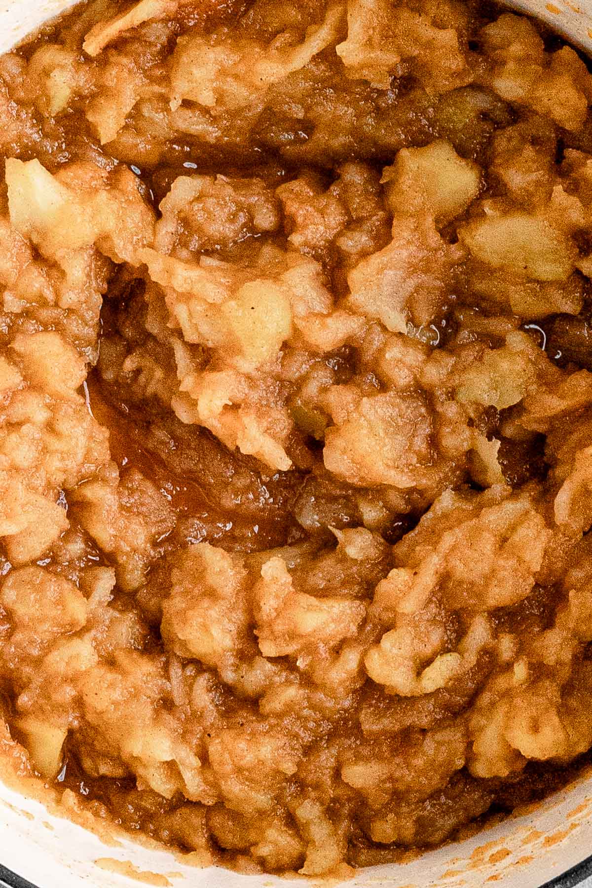 Baked Applesauce in pan before blending