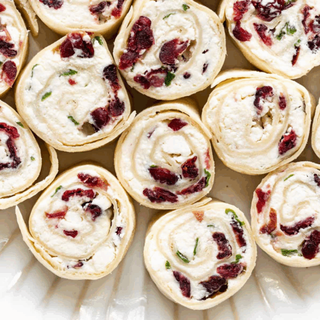 Plate full of pinwheels